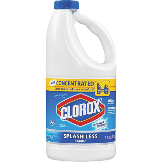 Clorox Splash-Less Concentrated Regular Liquid Bleach, 55 Oz
